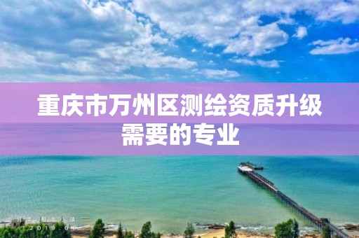 重庆市万州区测绘资质升级需要的专业