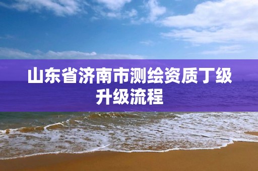 山东省济南市测绘资质丁级升级流程