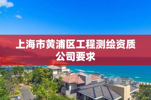 上海市黄浦区工程测绘资质公司要求