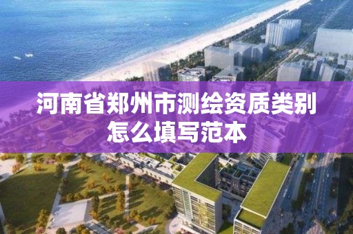 河南省郑州市测绘资质类别怎么填写范本