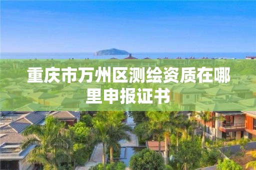 重庆市万州区测绘资质在哪里申报证书