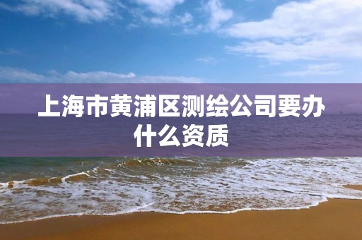 上海市黄浦区测绘公司要办什么资质