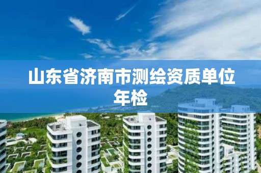 山东省济南市测绘资质单位年检