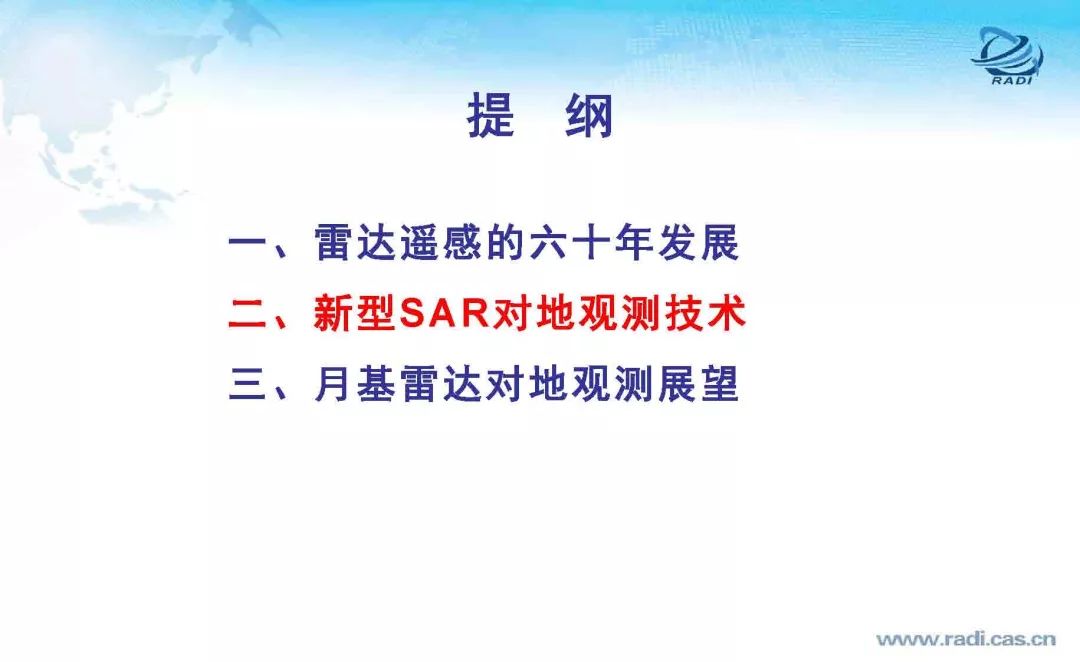 雷达遥感60年的回顾与前瞻