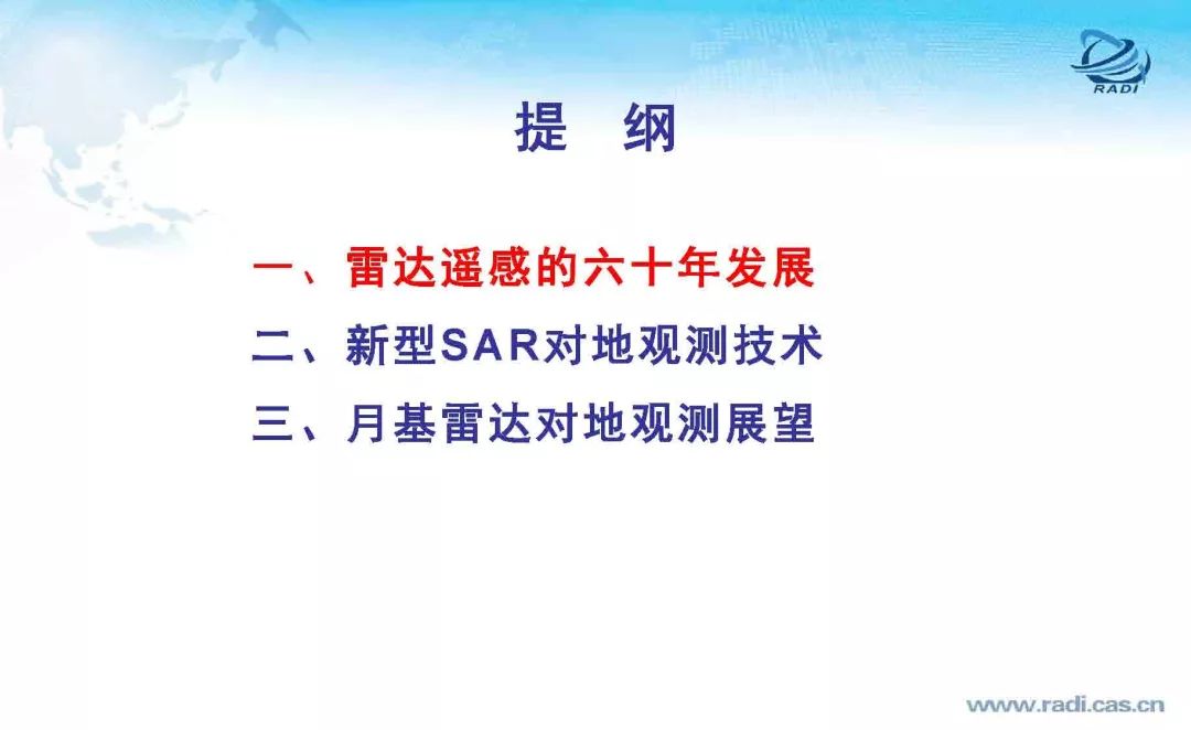 雷达遥感60年的回顾与前瞻