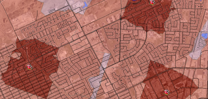 等时线图：如何使用ArcGIS网络分析师找到服务区域