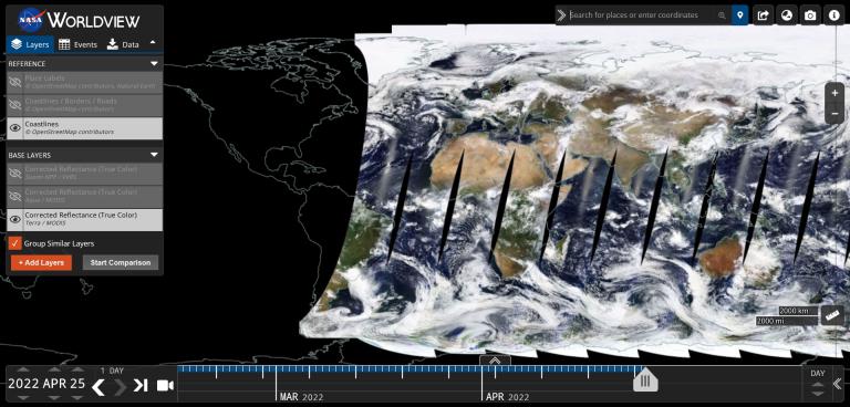 5个观测地球的实时卫星地图