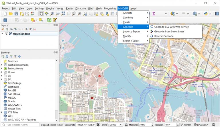 QGIS 地理编码：将地址转换为点