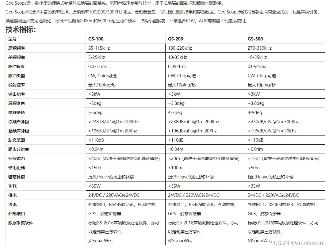 国产浅地层剖面仪产品一览