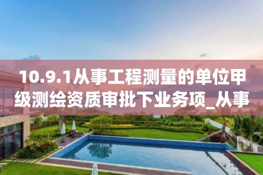 10.9.1从事工程测量的单位甲级测绘资质审批下业务项_从事工程测量的单位甲级测绘资质审批实施要素