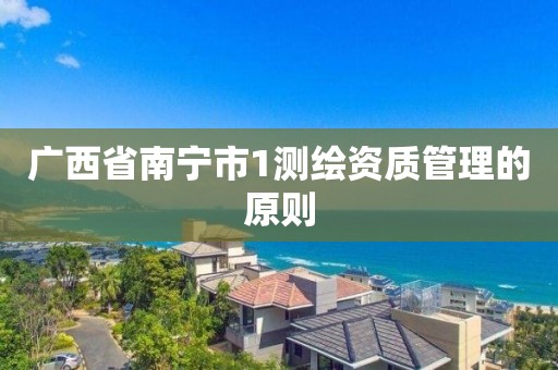 广西省南宁市1测绘资质管理的原则