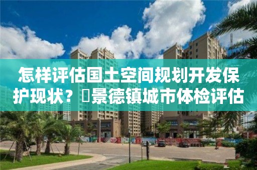 怎样评估国土空间规划开发保护现状？​景德镇城市体检评估成果交流