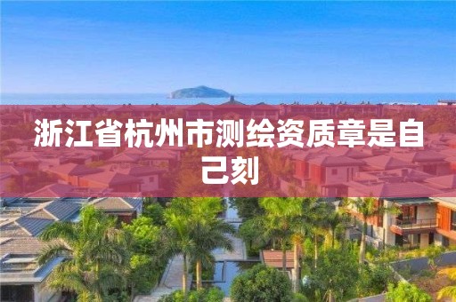 浙江省杭州市测绘资质章是自己刻