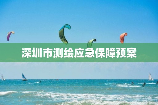 深圳市测绘应急保障预案