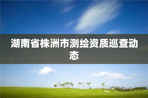 湖南省株洲市测绘资质巡查动态