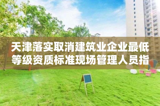 天津落实取消建筑业企业最低等级资质标准现场管理人员指标考核通知