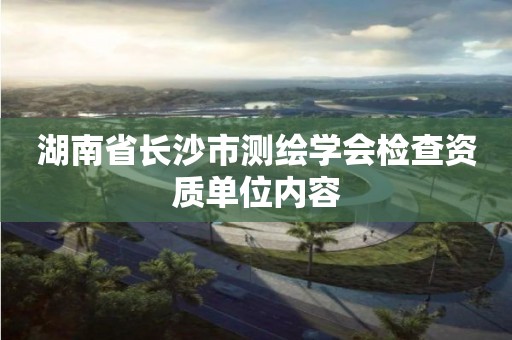 湖南省长沙市测绘学会检查资质单位内容