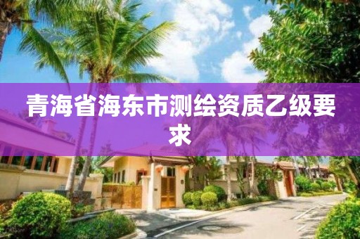 青海省海东市测绘资质乙级要求