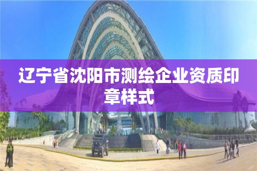 辽宁省沈阳市测绘企业资质印章样式