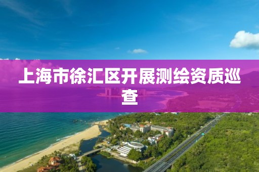 上海市徐汇区开展测绘资质巡查