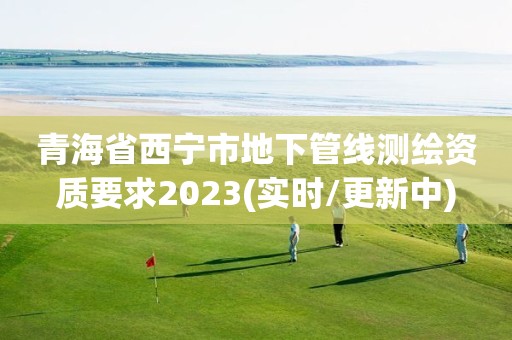 青海省西宁市地下管线测绘资质要求2023(实时/更新中)