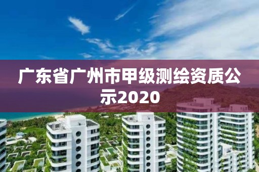 广东省广州市甲级测绘资质公示2020