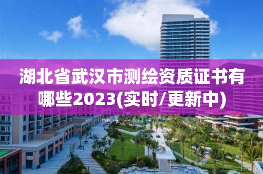 湖北省武汉市测绘资质证书有哪些2023(实时/更新中)