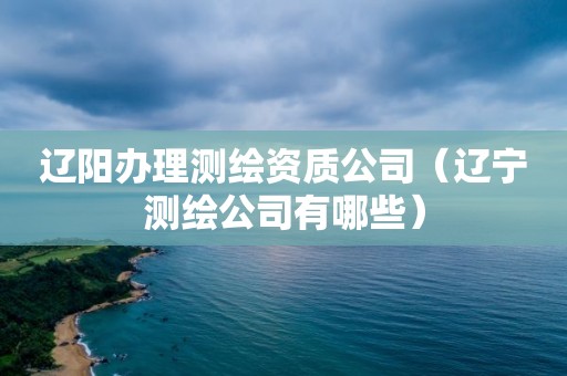 辽阳办理测绘资质公司（辽宁测绘公司有哪些）