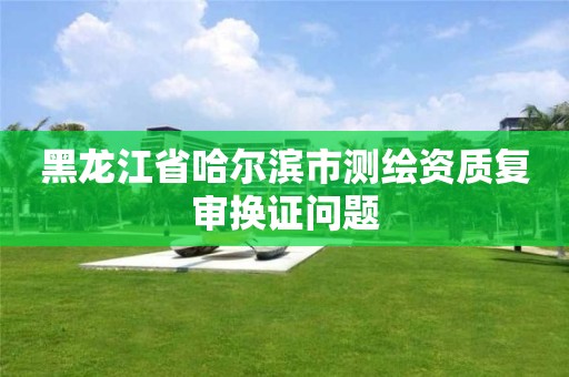 黑龙江省哈尔滨市测绘资质复审换证问题