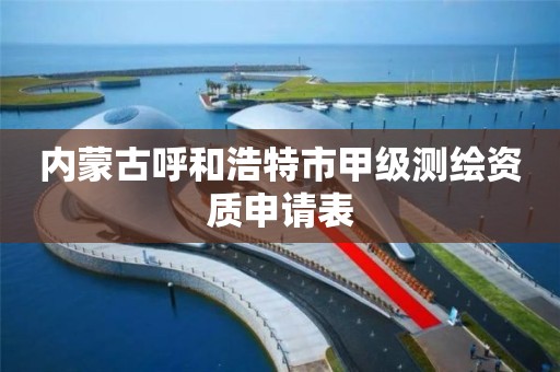 内蒙古呼和浩特市甲级测绘资质申请表