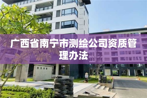 广西省南宁市测绘公司资质管理办法