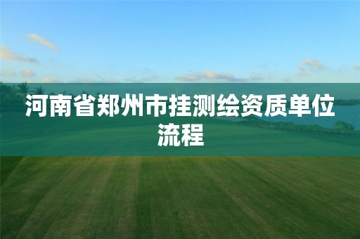 河南省郑州市挂测绘资质单位流程