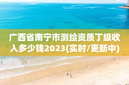 广西省南宁市测绘资质丁级收入多少钱2023(实时/更新中)