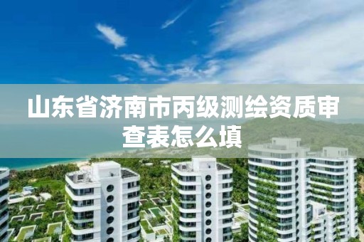 山东省济南市丙级测绘资质审查表怎么填