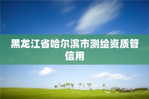 黑龙江省哈尔滨市测绘资质管信用