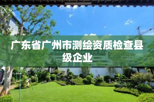 广东省广州市测绘资质检查县级企业