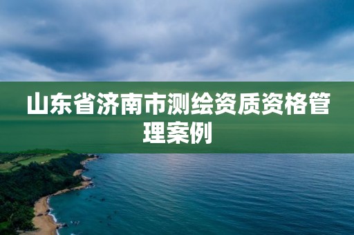 山东省济南市测绘资质资格管理案例