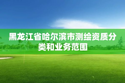 黑龙江省哈尔滨市测绘资质分类和业务范围