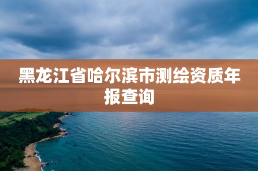 黑龙江省哈尔滨市测绘资质年报查询