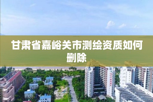 甘肃省嘉峪关市测绘资质如何删除