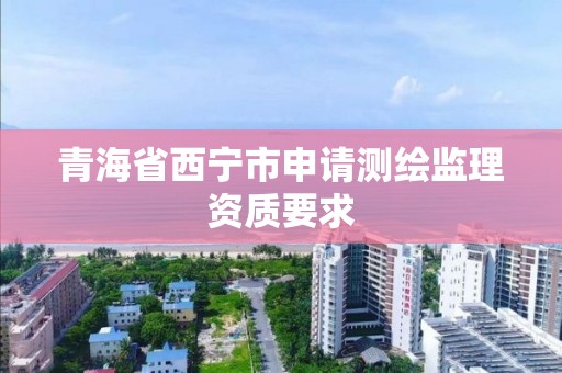 青海省西宁市申请测绘监理资质要求