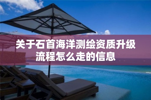 关于石首海洋测绘资质升级流程怎么走的信息