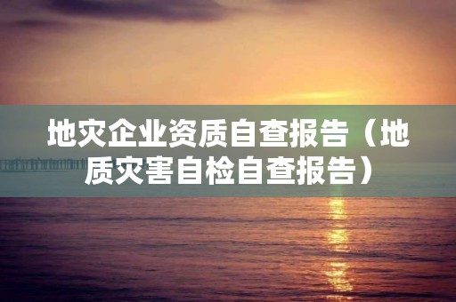 地灾企业资质自查报告（地质灾害自检自查报告）