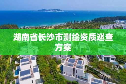 湖南省长沙市测绘资质巡查方案