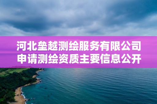 河北垒越测绘服务有限公司申请测绘资质主要信息公开表（试行）