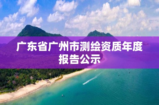 广东省广州市测绘资质年度报告公示