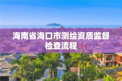 海南省海口市测绘资质监督检查流程