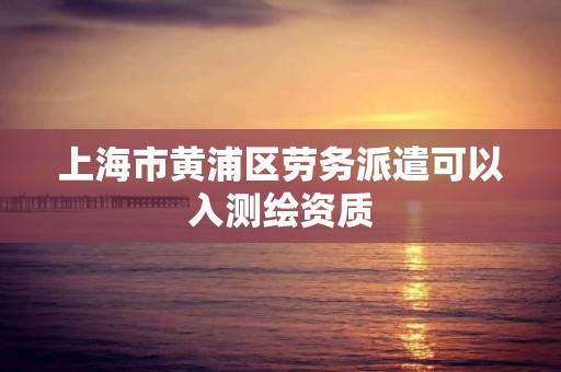 上海市黄浦区劳务派遣可以入测绘资质