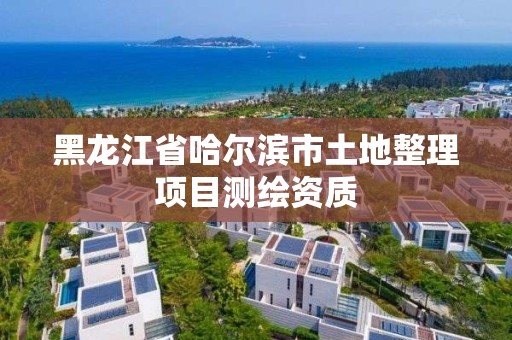 黑龙江省哈尔滨市土地整理项目测绘资质