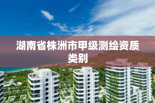 湖南省株洲市甲级测绘资质类别